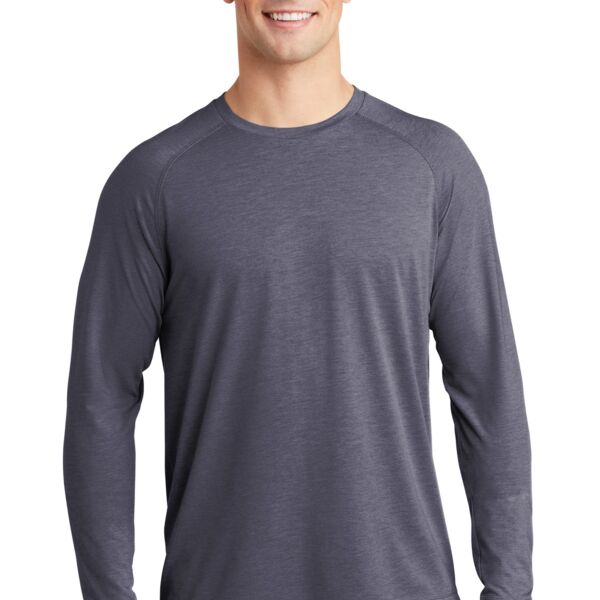 PosiCharge ® Long Sleeve Tri-Blend Wicking Raglan Tee Thumbnail