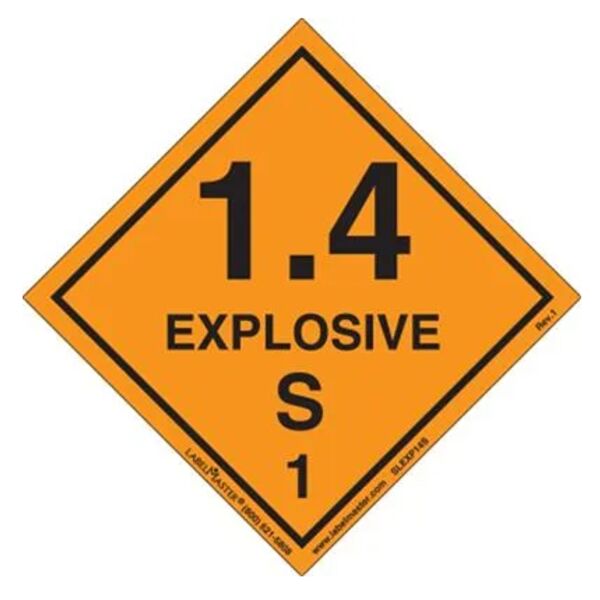 Explosive 1.4 S Label, Vinyl, Roll of 500 Thumbnail