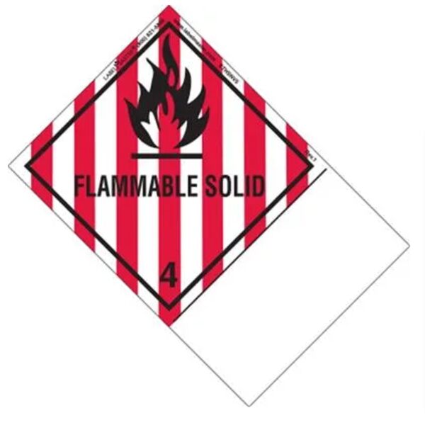 Copy of Flammable Solid Label, Blank, Paper, Standard Tab Thumbnail