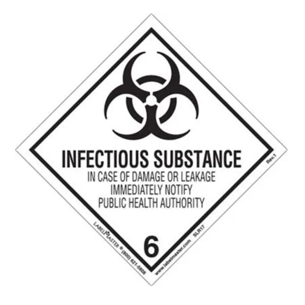 Infectious Substance Label, Worded, PVC-Free Film, Roll of 500  Thumbnail