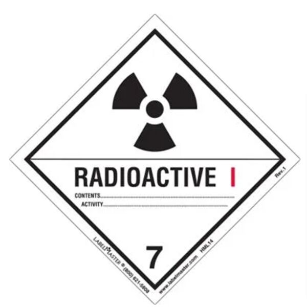 Radioactive I Label, Worded, PVC-Free Film, Roll of 500 Thumbnail