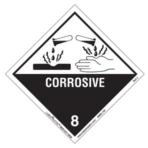 Corrosive Label, International, Paper Thumbnail