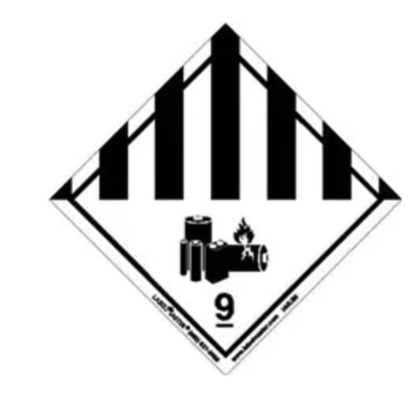 Hazard Class 9 Lithium Battery Label, Paper, Rolls of 100 Thumbnail