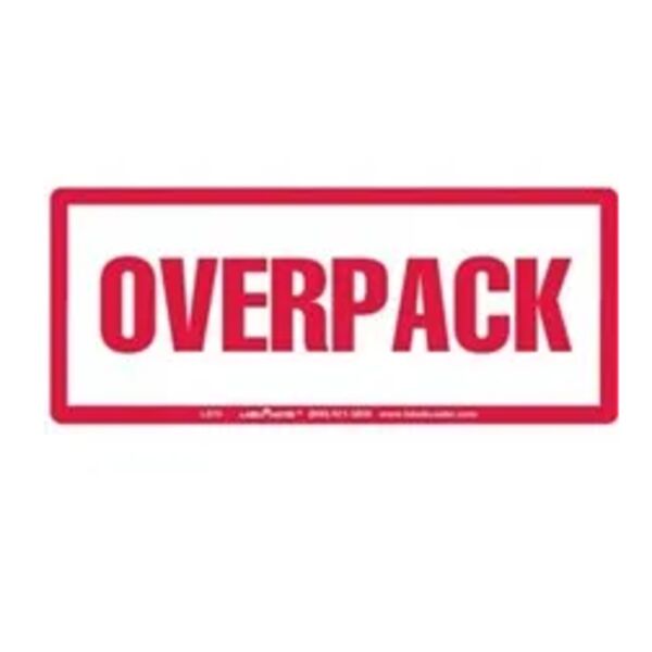 OVERPACK LABEL, STANDARD, PACK OF 50 Thumbnail