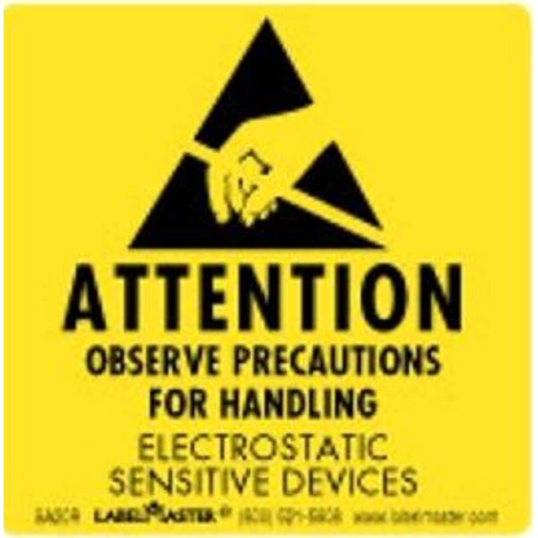 Attention Observe Precautions For Handling Label, Paper, 2" x 2" Thumbnail
