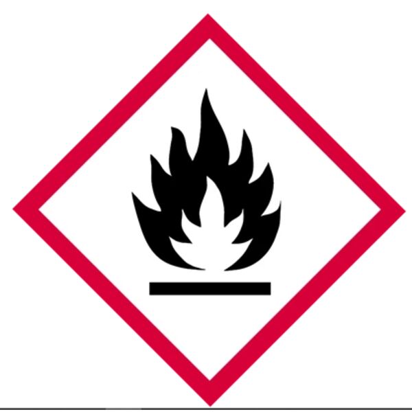 GHS Label, Flame, 2" x 2", Paper, Sheet of 4 Thumbnail