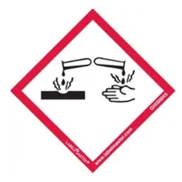 GHS Label, Corrosion, Paper, 101mm x 101mm, Rolls of 100 Thumbnail