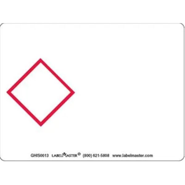 Blank Label, 10" x 6", PVC-Free Film, One Red Diamond Thumbnail
