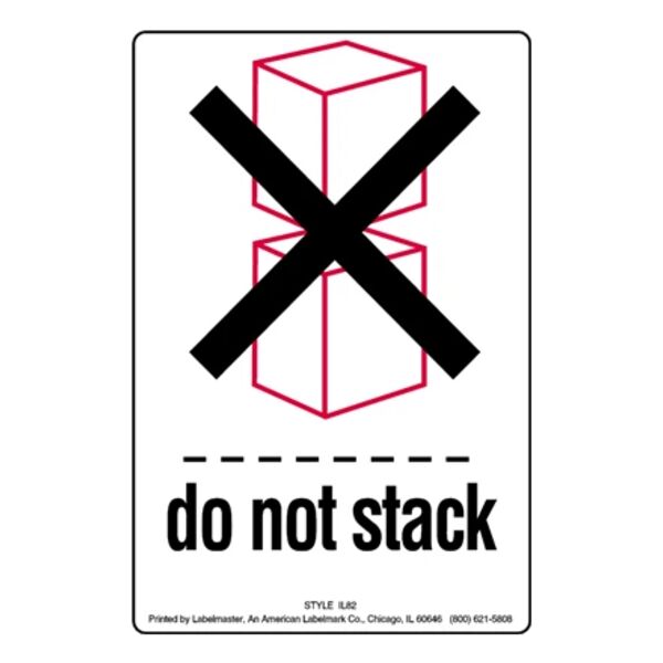Do Not Stack Label, Paper, 4" x 6" Thumbnail