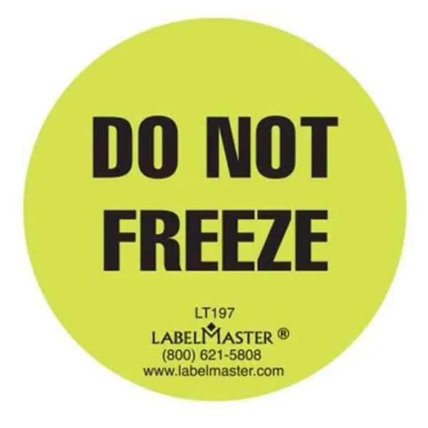 Do Not Freeze Label (Green) Thumbnail