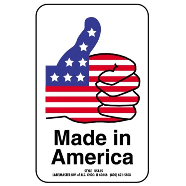Made in America Thumbs Up Labels Thumbnail