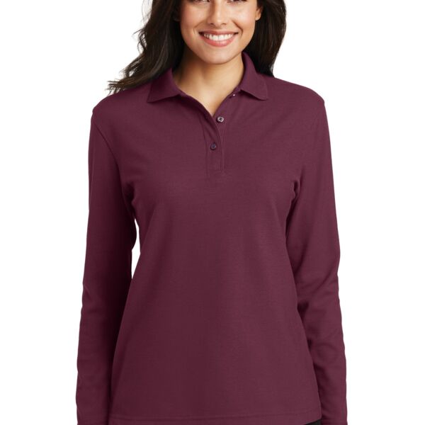 L500LS Port Authority Women's Silk Touch Long Sleeve Polo Thumbnail