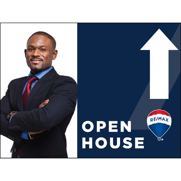 Remax 18"x24" Blue Promo Open House Signs - Up (Picture) Thumbnail