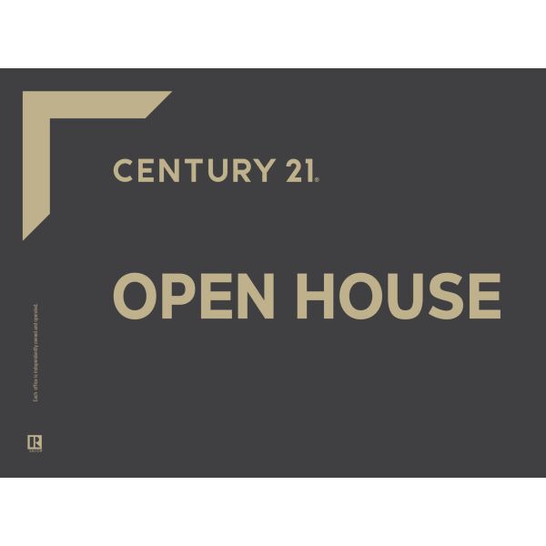 Century 21 Open House Signs - 18"x24" Corner Design - Grey/Left Thumbnail