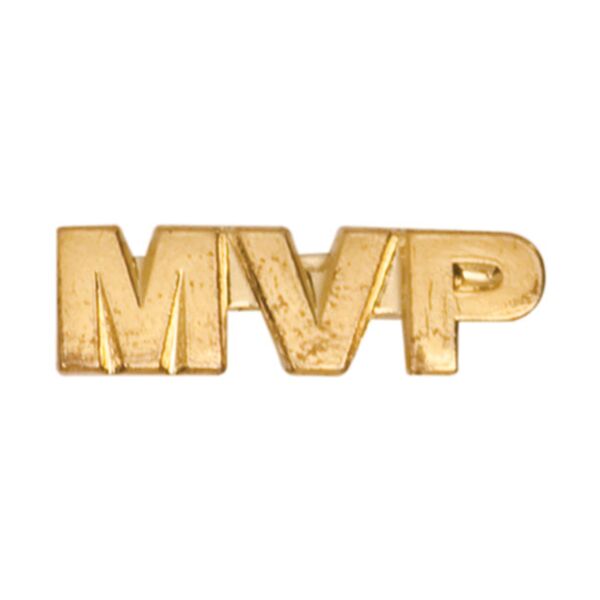 MVP Varsity Letterman Jacket Chenille Lapel Metal Pin Thumbnail