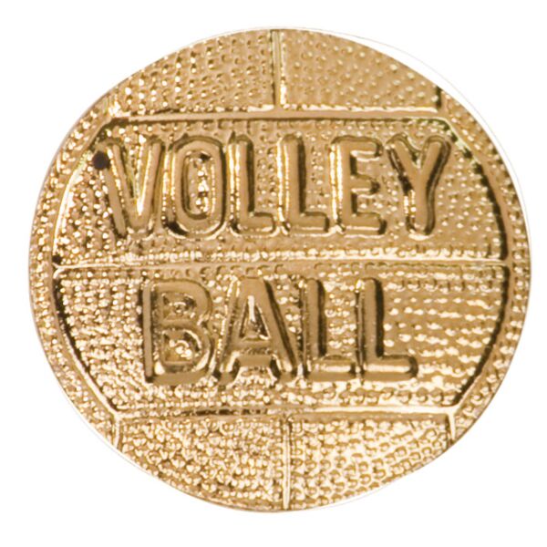 Volleyball Varsity Letterman Jacket Chenille Lapel Metal Pin Thumbnail