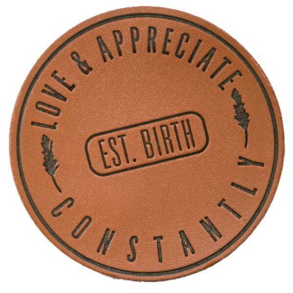 3" Custom Faux Leather Patch Thumbnail