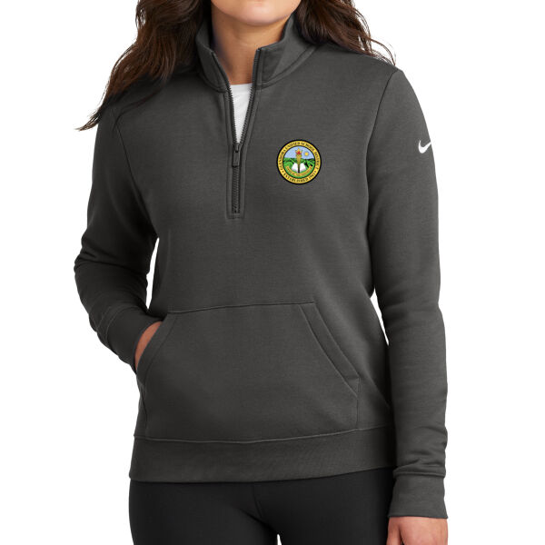 NKDX6720 - Nike Ladies Club Fleece Sleeve Swoosh 1/2-Zip - GUSD Thumbnail
