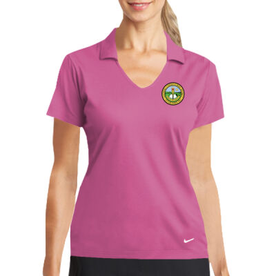 637165 - Nike Ladies Dri-FIT Vertical Mesh Polo - GUSD Thumbnail