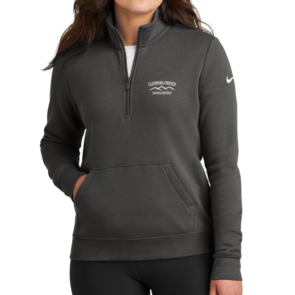 NKDX6720 - Nike Ladies Club Fleece Sleeve Swoosh 1/2-Zip - GUSD Thumbnail
