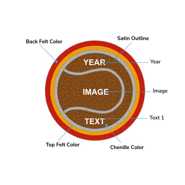 Sport Tennis Patches Thumbnail