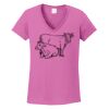 Ladies Heavy Cotton™ 100% Cotton V-Neck T-Shirt Thumbnail