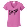 Ladies Heavy Cotton™ 100% Cotton V-Neck T-Shirt Thumbnail