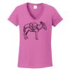 Ladies Heavy Cotton™ 100% Cotton V-Neck T-Shirt Thumbnail