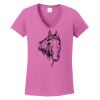 Ladies Heavy Cotton™ 100% Cotton V-Neck T-Shirt Thumbnail
