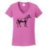 Ladies Heavy Cotton™ 100% Cotton V-Neck T-Shirt Thumbnail