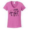 Ladies Heavy Cotton™ 100% Cotton V-Neck T-Shirt Thumbnail