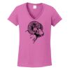 Ladies Heavy Cotton™ 100% Cotton V-Neck T-Shirt Thumbnail