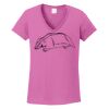Ladies Heavy Cotton™ 100% Cotton V-Neck T-Shirt Thumbnail