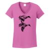 Ladies Heavy Cotton™ 100% Cotton V-Neck T-Shirt Thumbnail