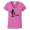 Ladies Heavy Cotton™ 100% Cotton V-Neck T-Shirt Thumbnail