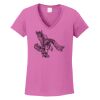 Ladies Heavy Cotton™ 100% Cotton V-Neck T-Shirt Thumbnail