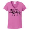 Ladies Heavy Cotton™ 100% Cotton V-Neck T-Shirt Thumbnail