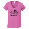 Ladies Heavy Cotton™ 100% Cotton V-Neck T-Shirt Thumbnail