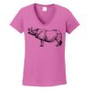 Ladies Heavy Cotton™ 100% Cotton V-Neck T-Shirt Thumbnail