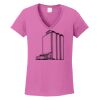 Ladies Heavy Cotton™ 100% Cotton V-Neck T-Shirt Thumbnail