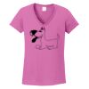 Ladies Heavy Cotton™ 100% Cotton V-Neck T-Shirt Thumbnail