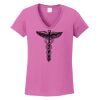 Ladies Heavy Cotton™ 100% Cotton V-Neck T-Shirt Thumbnail
