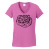 Ladies Heavy Cotton™ 100% Cotton V-Neck T-Shirt Thumbnail