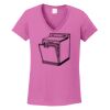 Ladies Heavy Cotton™ 100% Cotton V-Neck T-Shirt Thumbnail