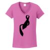 Ladies Heavy Cotton™ 100% Cotton V-Neck T-Shirt Thumbnail