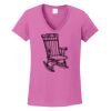 Ladies Heavy Cotton™ 100% Cotton V-Neck T-Shirt Thumbnail