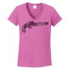 Ladies Heavy Cotton™ 100% Cotton V-Neck T-Shirt Thumbnail