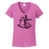 Ladies Heavy Cotton™ 100% Cotton V-Neck T-Shirt Thumbnail