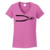 Ladies Heavy Cotton™ 100% Cotton V-Neck T-Shirt Thumbnail