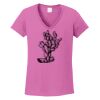 Ladies Heavy Cotton™ 100% Cotton V-Neck T-Shirt Thumbnail